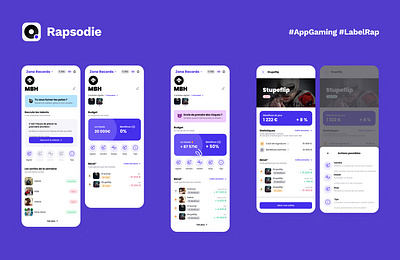 Rapsodie App - Label de Rap #gaming app défi gamification gaming graphic design store ui ux