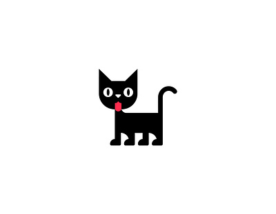 Black Cat Logo animal logo animation app branding cat creative design game graphic design illustration logo logo design studio ui vector