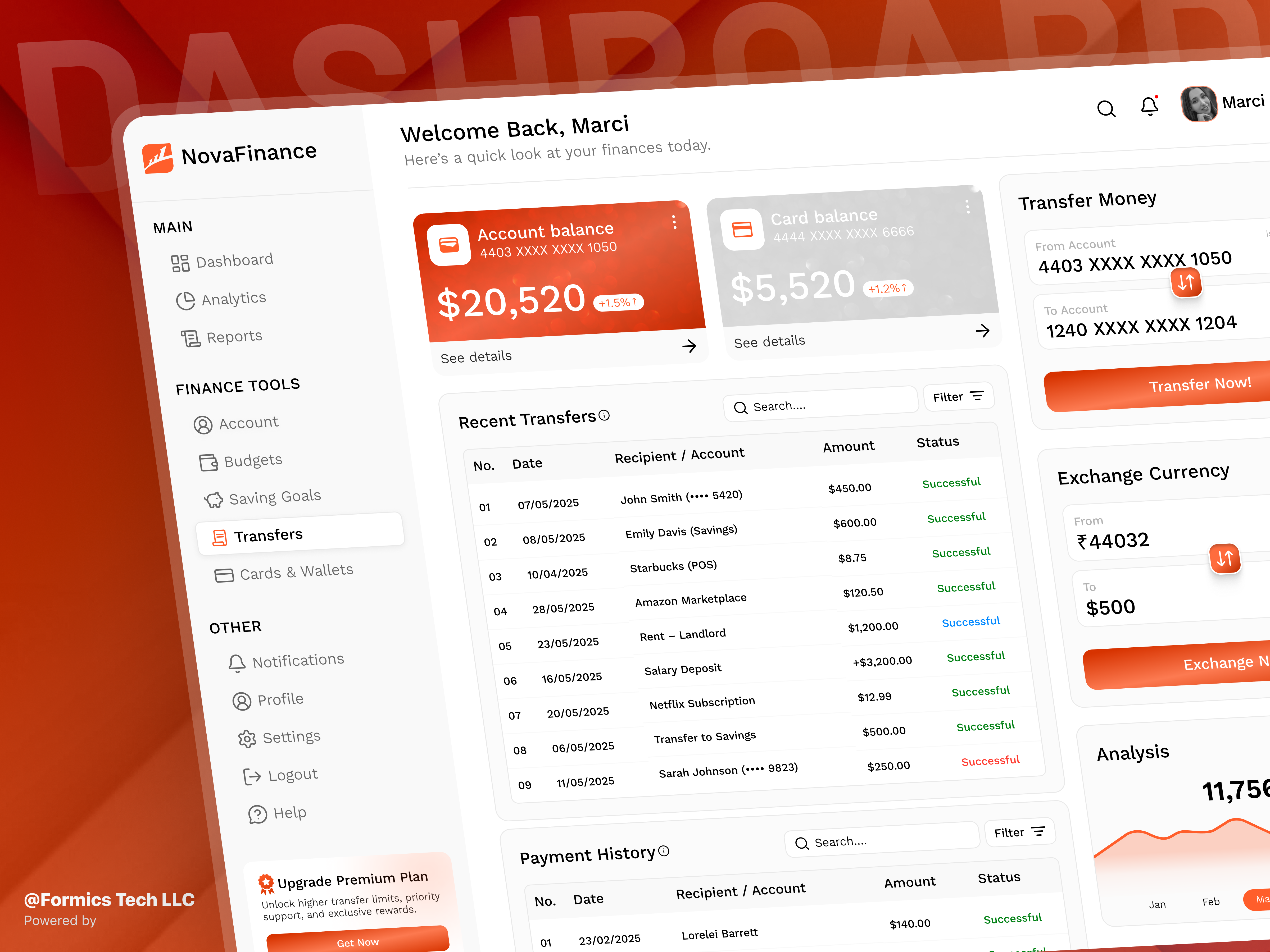 NovaFinance Dashboard 💳 bankingdashboard digitalbanking financeappdesign fintechui uiuxinspiration