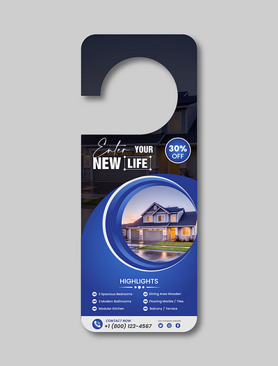Door Hanger design adobe illustrator door door hanger graphic design