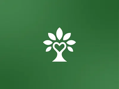 Minimal Tree & Heart Logo – Growth, Love & Community brand design brand identity brand identity design branding daycare design heart illustration kid kids logo logo design logo designer minimal logo school tree