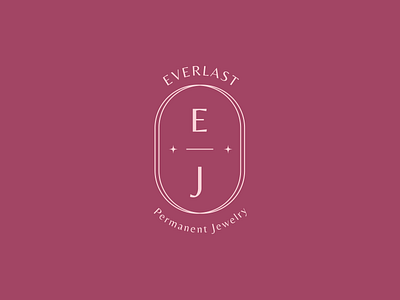 Everlast Jewelry / Logo design branding elegant logo feminine branding geometric icon design jewelry logo logotype luxury logo monogram permanent jewelry pink palette