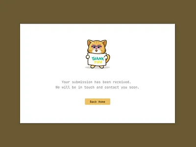 Challenge #077 - Thank You (Page or Message) graphic design ui