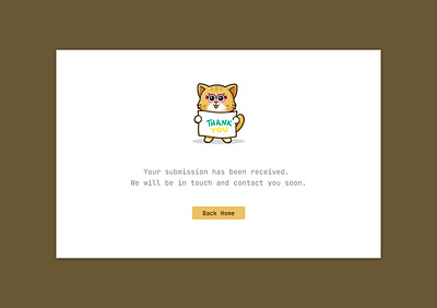 Challenge #077 - Thank You (Page or Message) graphic design ui