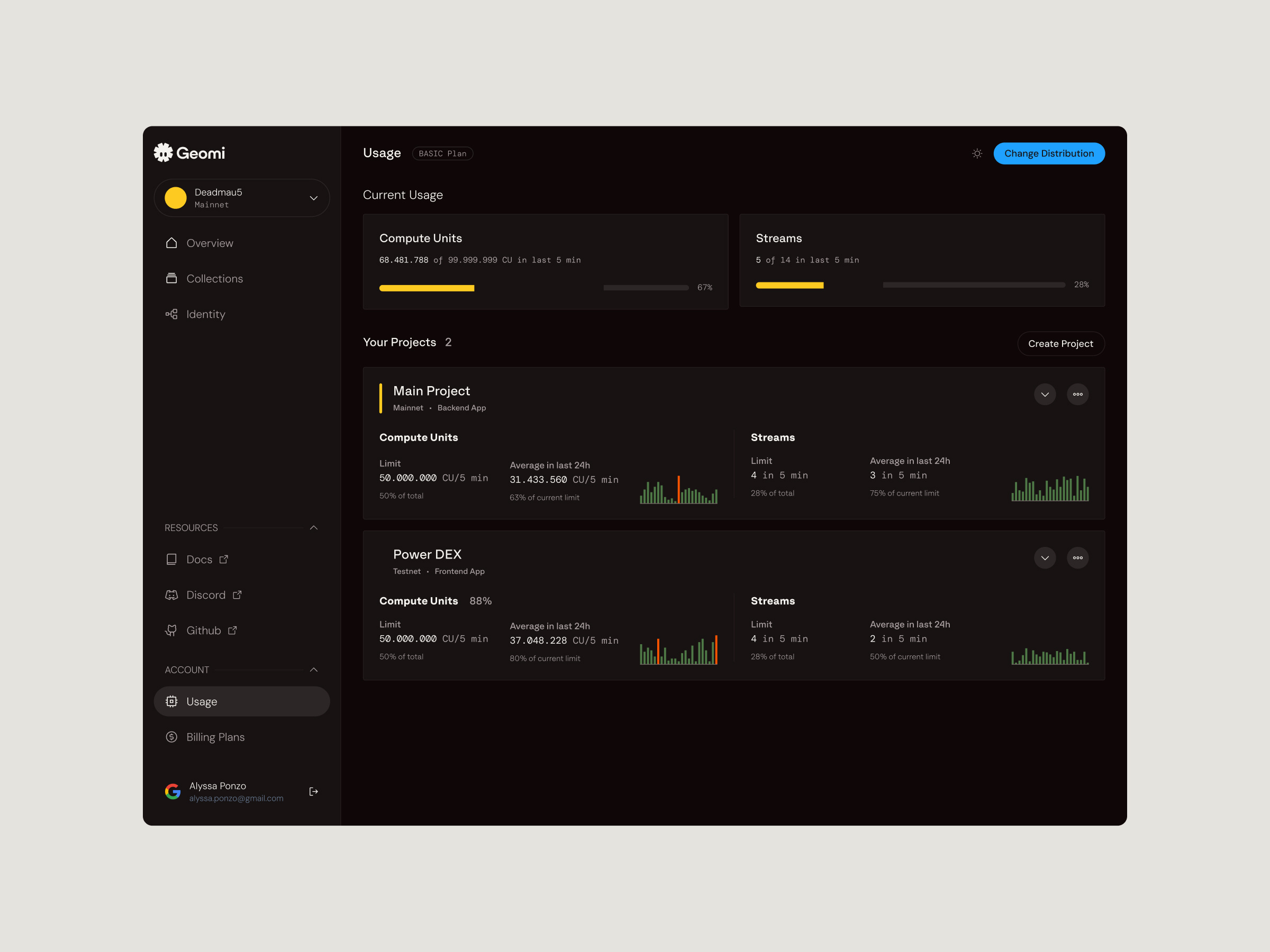 Example of Geomi Web App