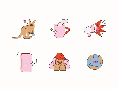 Icon set ✦ Crockd creative brand branding business illustrations design digital art editorial illustration graphic design icon icon design illustration pro create svg design ui vector