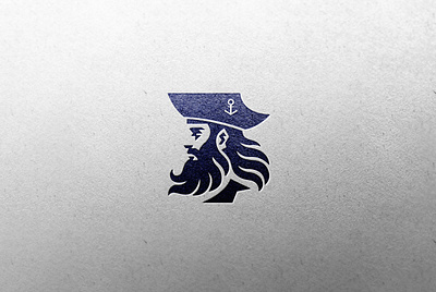 Captain anchor beard branding captain design graphic design icon illustration logo logo design ocean pirate power sea ship vector voyage