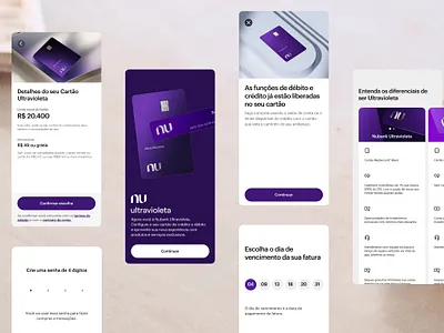 Credit Card and Account Setup account app bank credit card due date fintech onboarding setup ui ux welcome screen