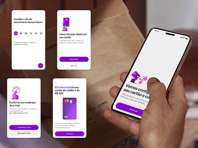 Bank account registration and setup account activation bank credit card due date fintech interface mail confirmation onboarding setup ui ux