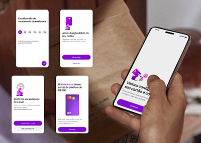 Bank account registration and setup account activation bank credit card due date fintech interface mail confirmation onboarding setup ui ux