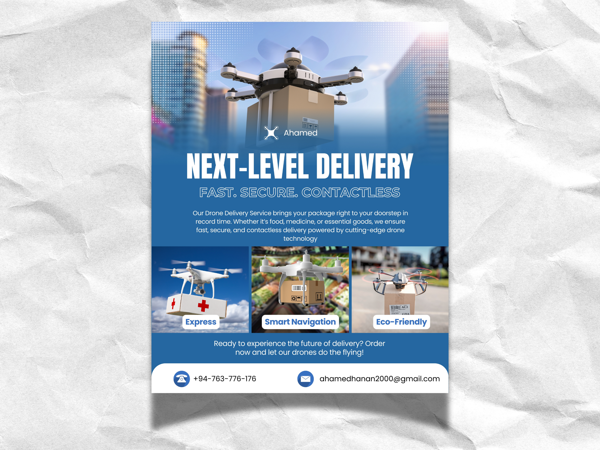 Express Drone Delivery Creative Design business growth