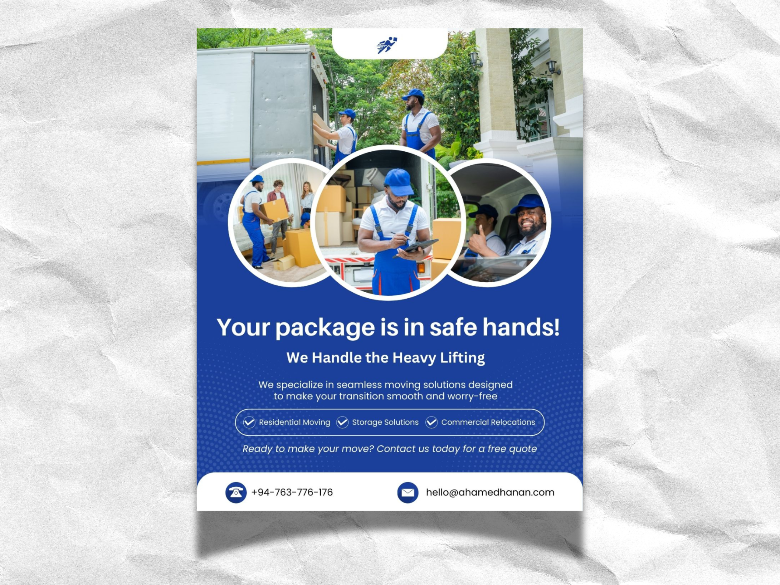 Heavy Lifting Secure Delivery Ad Design digital campaign