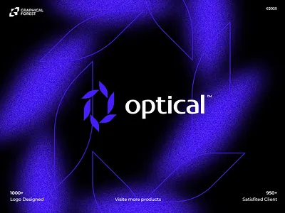Logo design for Optical graphic design agency o letter logo o logo