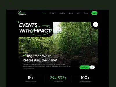 🌿 TreeTicket – Hero Section with Impact digital product