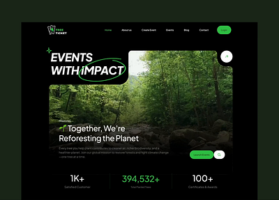 🌿 TreeTicket – Hero Section with Impact digital product