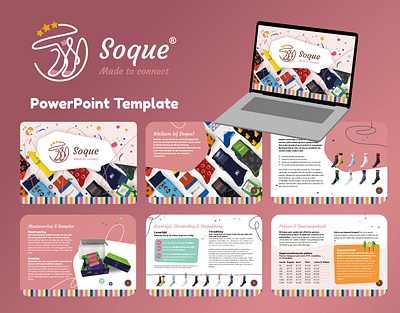 PowerPoint template for Soque Brochure branding design digital illustration graphic design illustration powerpoint ppt template