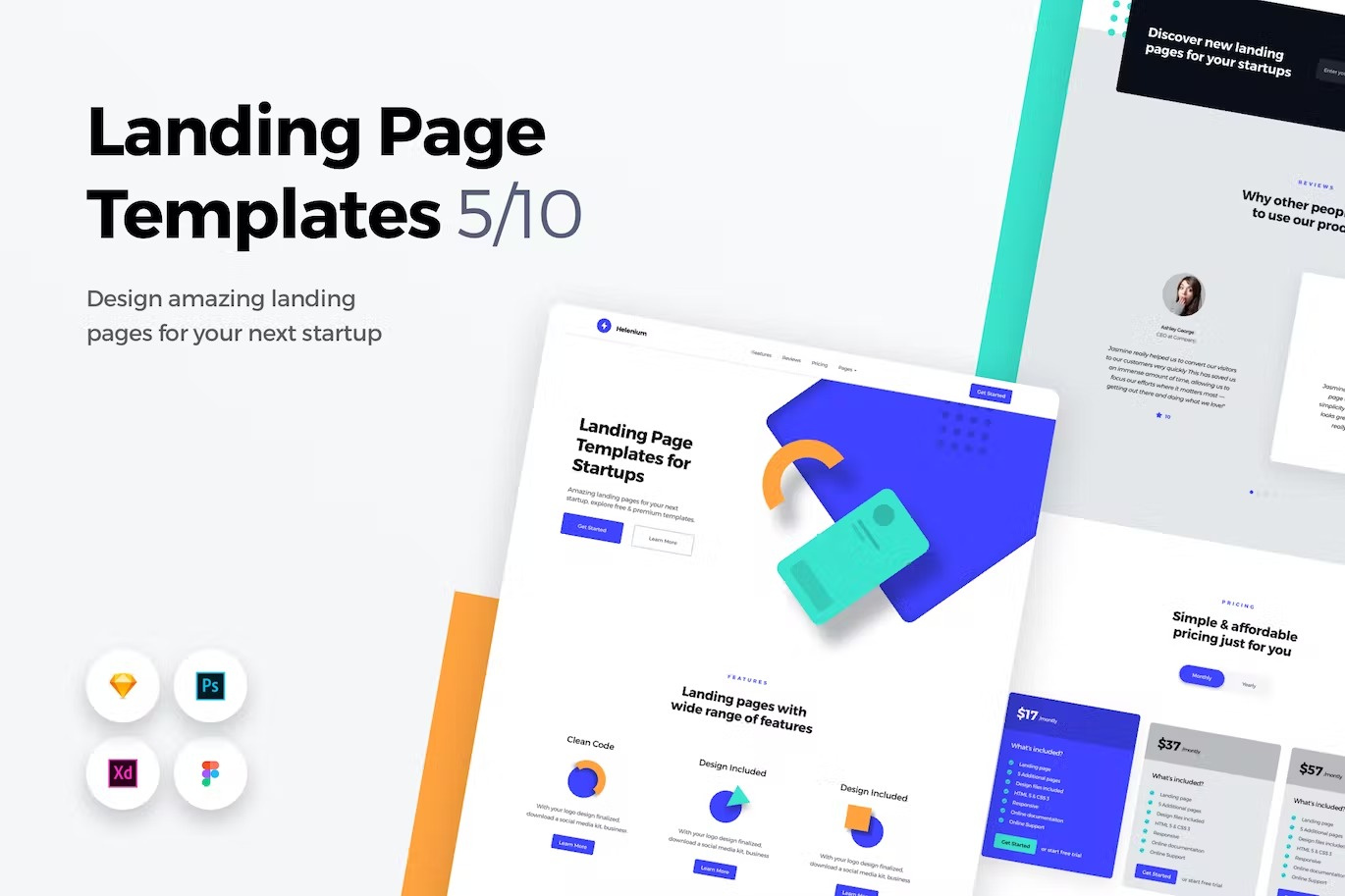 Landing Page Templates - Web UI Ki animation app branding dashboard illustration mobile mobile app product design ui ui kit user interface ux web web design web development website