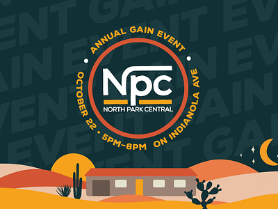North Park Central GAIN Event Signage design event logo neighborhood sign design singage