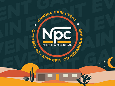 North Park Central GAIN Event Signage design event logo neighborhood sign design singage