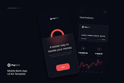 Mobile Bank App UI Kit Template animation app branding dashboard design illustration mobile mobile app product design ui ui design ui kit user interface ux ux design web web design web development website