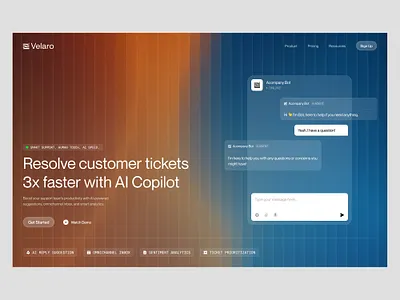 AI Hero Section Design ai design agency ai website exalt studio landing page design lp design marketing website design web design website design agency wed designer