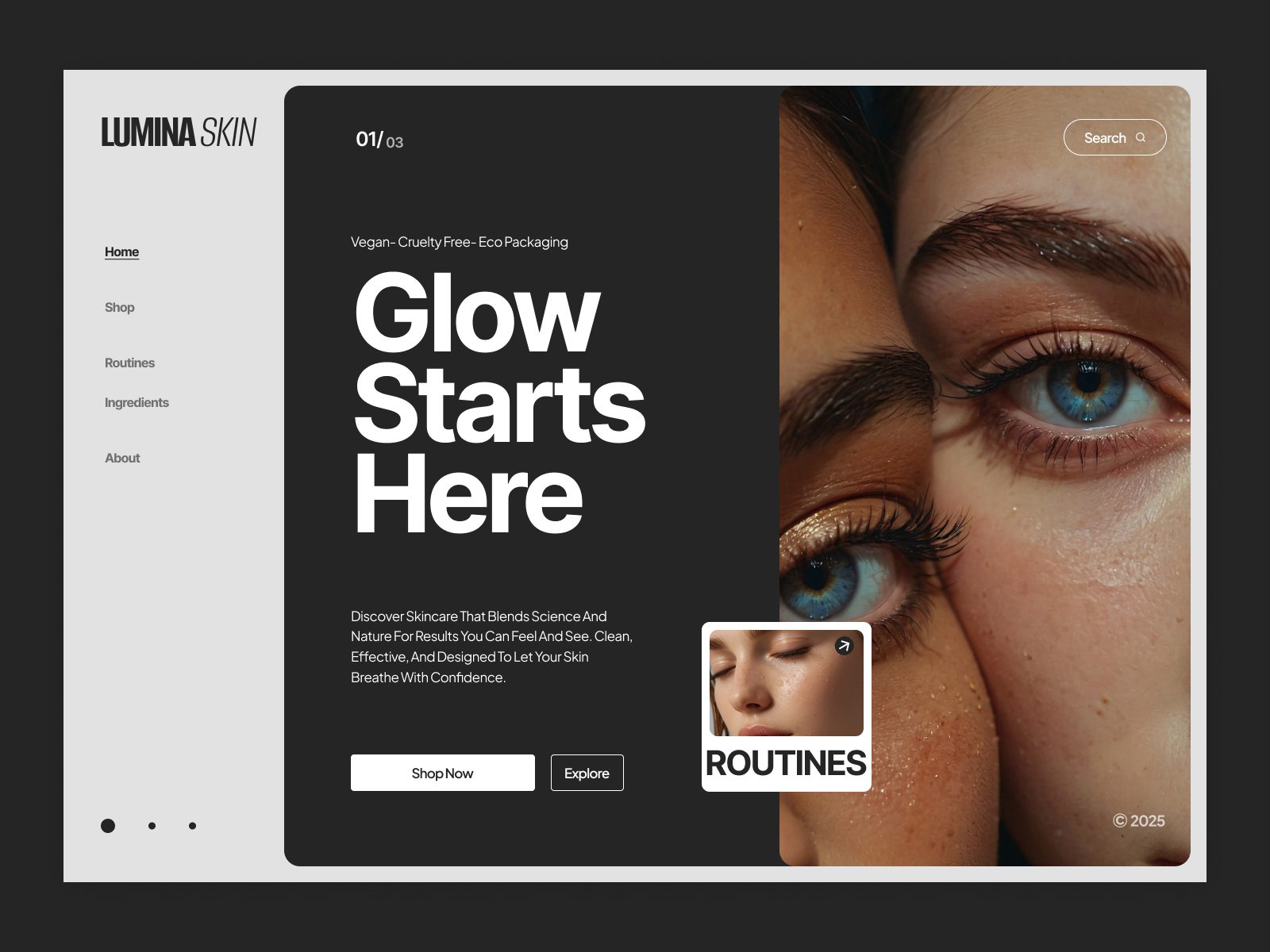 Lumina Skin — Modern Skincare Landing Page