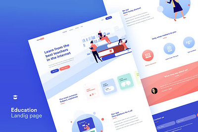 Teachation Landing Page animation app branding dashboard illustration mobile mobile app product design ui ui kit user interface ux web web design web development website