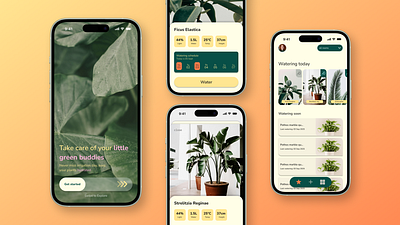 Mizutime - Watering reminder app app app concept app design app reminder mobile app plants ui watering plants
