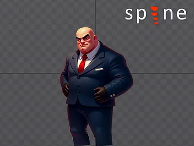 Mafia Syndicate - Captain 2d 2d animation animation character game hero slots spine vialex