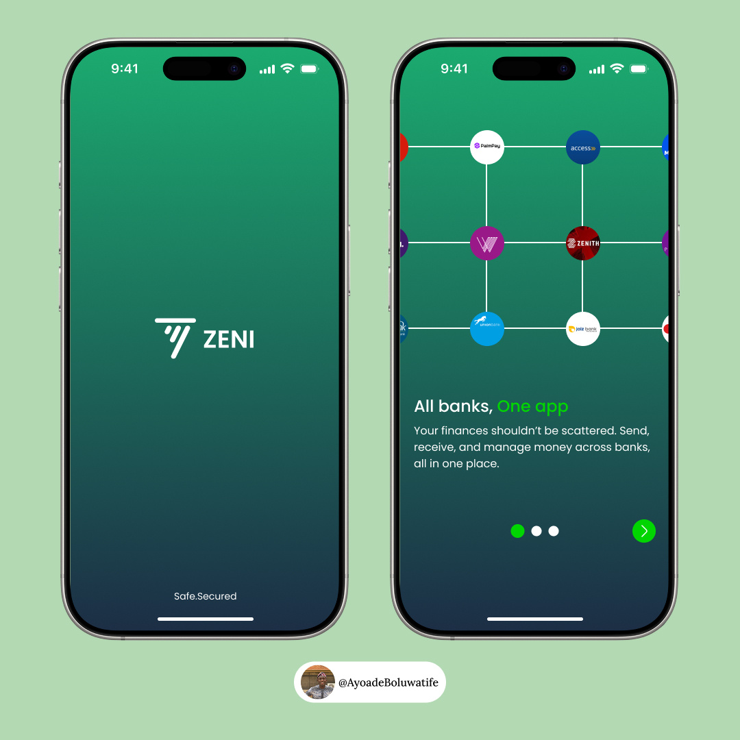 Zeni Banking App - Onboarding Redesign banking app figma fintech mobile app onboarding product design startup ui design ux design