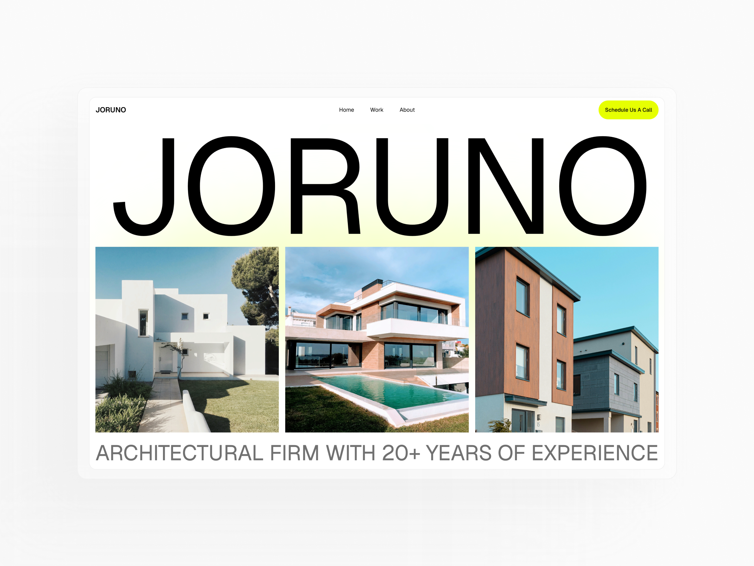 Joruno - Architectural Company architecture home page landing page ui ux website