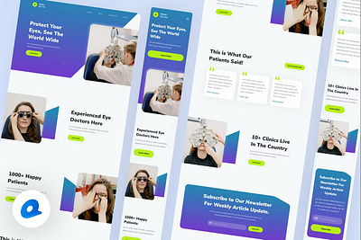 Eye Care Landing Page animation app branding dashboard illustration mobile mobile app product design ui ui kit user interface ux web web design web development website