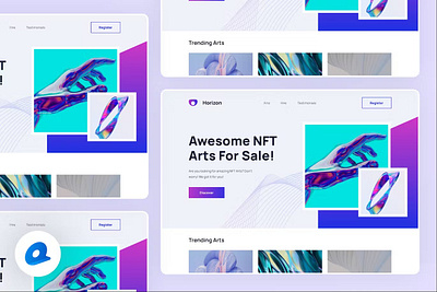 NFT Marketplace Hero Header animation app branding dashboard design illustration landing page mobile mobile app product design ui ui design ui kit user interface ux ux design web web design web development website