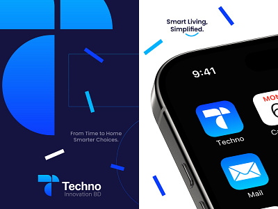 Techno Innovation BD branding creative logo icon identity innovation innovative logo logotipo logotype monogram tech technology visual identity design