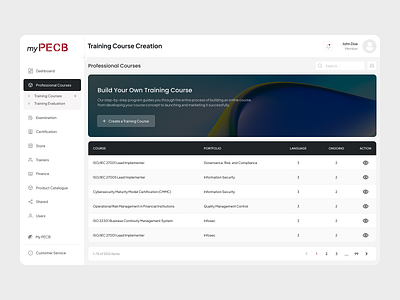 Training Course Creation Dashboard – UI Design course creation ui dashboard design learning management system (lms) lms online education platform training dashboard ui uxui design