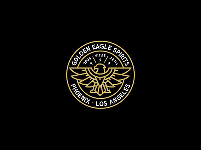 Golden Eagle Spirits & Craft Cocktails branding cocktails design eagle identity illustration label logo packaging spirits