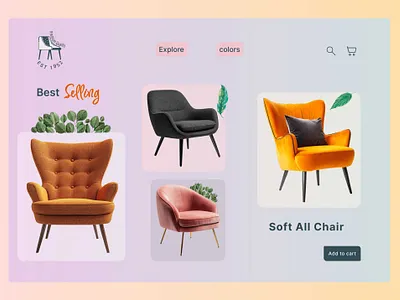 Furniture UI Concept art concept design furniture illustration product typography ui