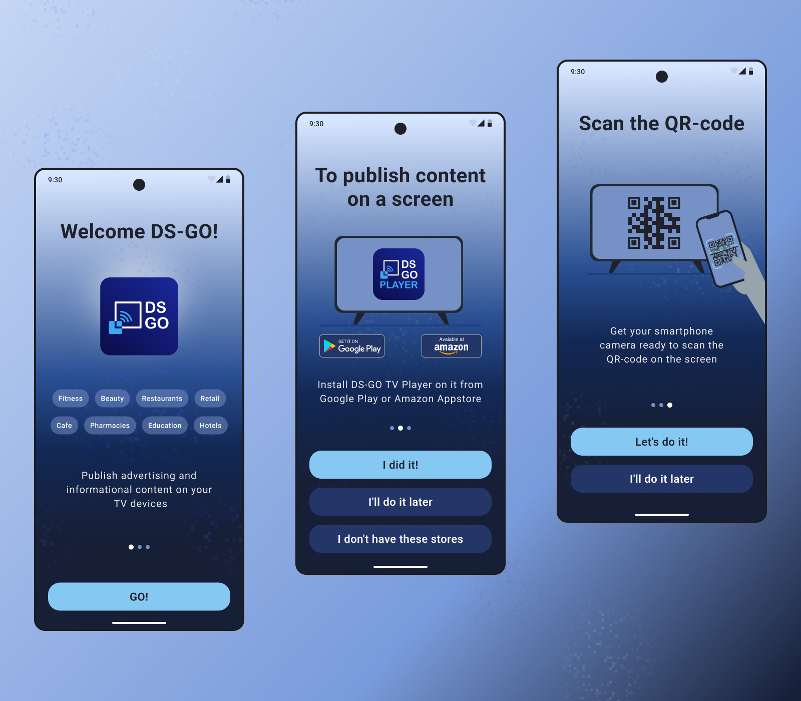 Onbording app DS GO app mobile onbording ui ux