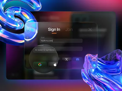 Futuristic Glassmorphism Login UI — SaaS & Crypto App Design ai aiapp app appui british cryptoapp fintech fintechdesign futuristicdesign glassglassmorphism interfacedesign liquidglass loginui saasdesign ui ux uxuidesign