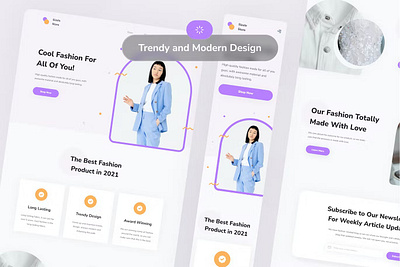 Fashion Landing Page animation app branding dashboard design graphic design illustration mobile mobile app product design ui ui design ui kit user interface ux ux design web web design web development website