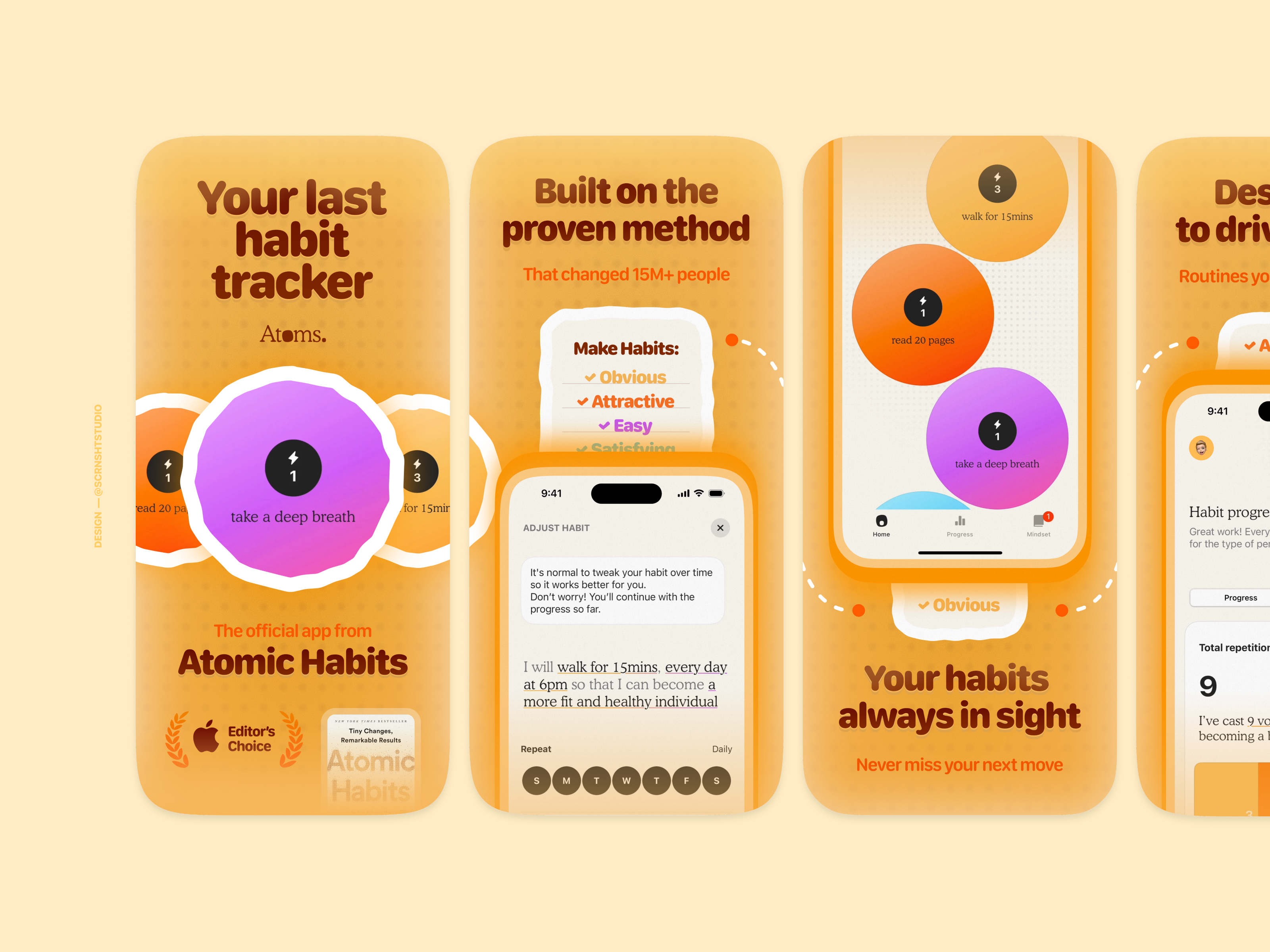 App Store Screenshots (App Store Preview)⎜Atoms app design app interface app screenshots app screenshots design app store preview app store screenshot app store screenshots app store visuals graphic design mobile app mobile app design mobile app ui mobile ui ui design ui ux design visual design