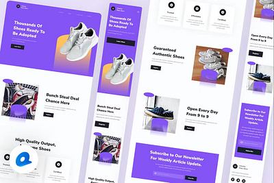 Shoe Store Landing Page animation app branding dashboard design graphic design illustration mobile mobile app product design ui ui design ui kit user interface ux ux design web web design web development website