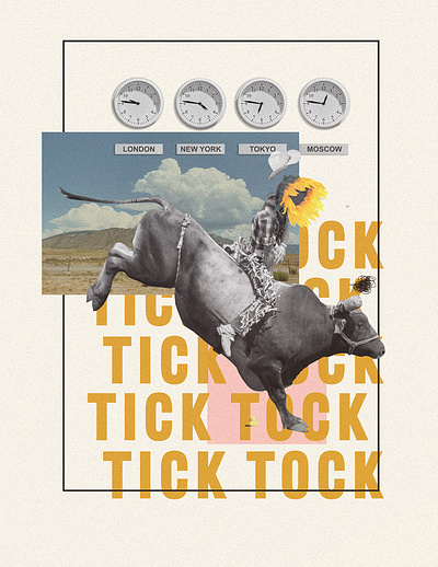 8 Sec Ride - Collage collage color design digital art digital collage illustration texture western