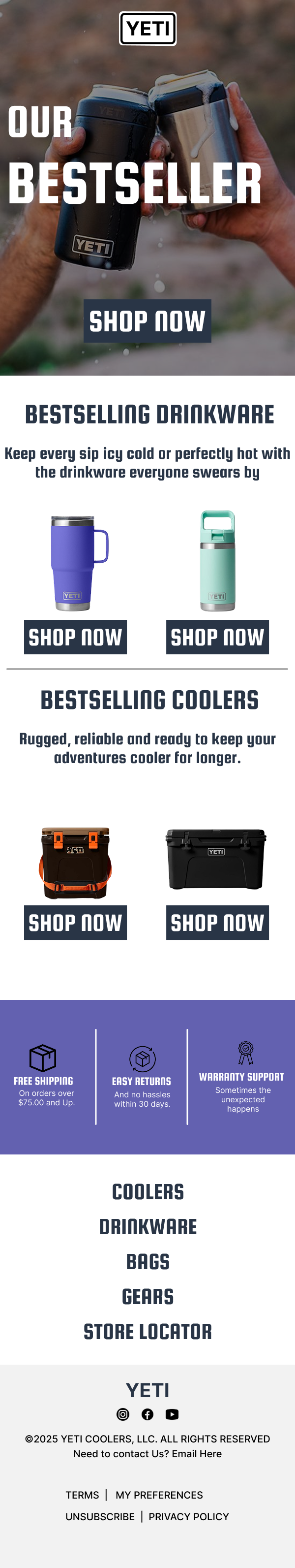 Example of Email Marketing Graphic Design Yeti