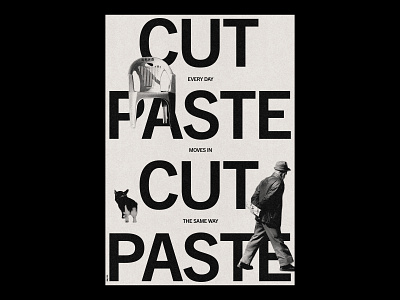 CUT PASTE /521 clean design modern poster print simple type typography
