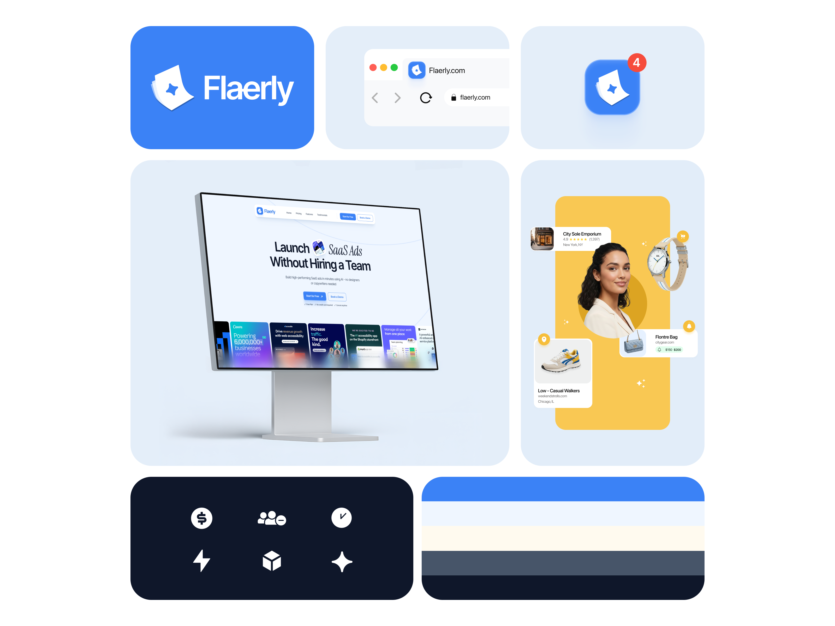 ✦ Flaerly — Bento ai ai saas bento bento grid branding clean icons logo marketing design marketing landing page minimal mockup product saas saas ai ui ui design uiux