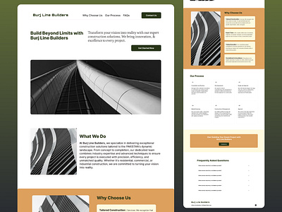 Bruj Line Builders landing page landingpage ui uiux userinterface web website