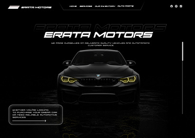 Website UI - Erata Motors 3d animation branding graphic design logo motion graphics ui