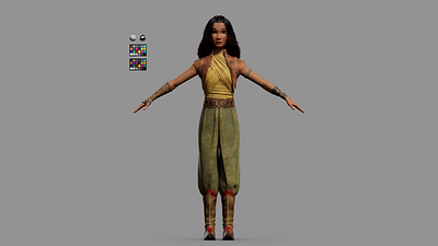 Raya Character Clone 3d animation modeling rigging texture