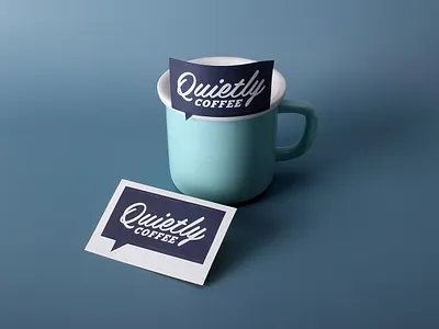 Quietly Coffee Matte Paper Sticker matte paper sticker